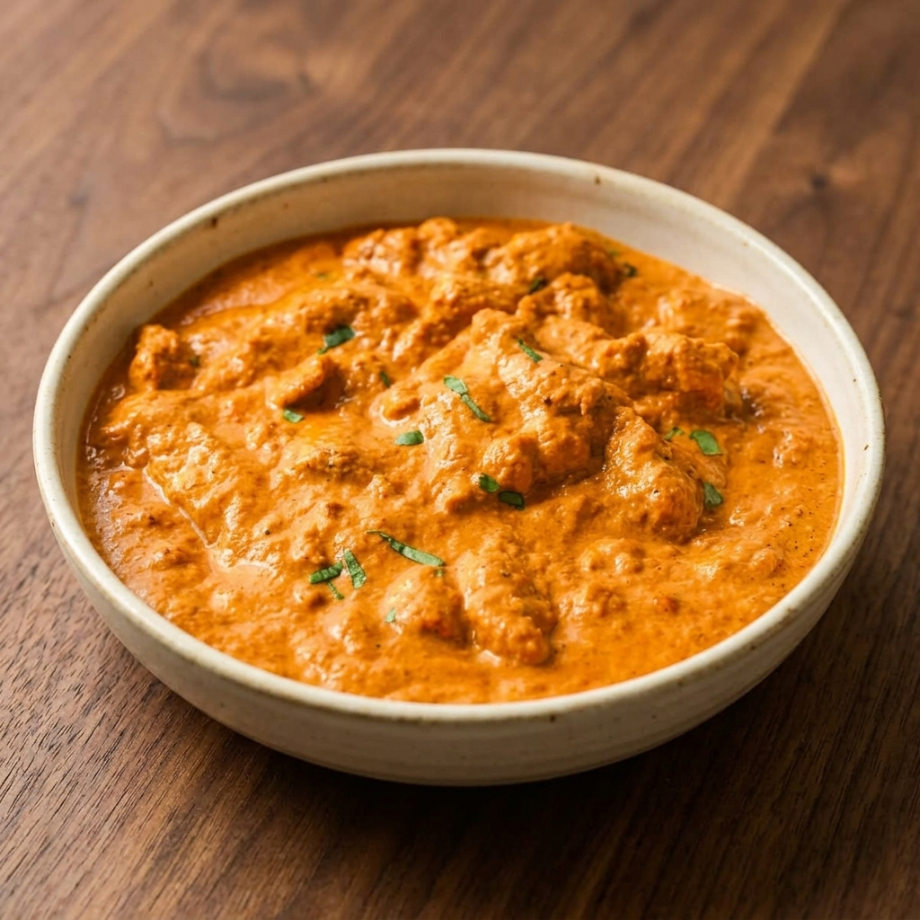 Butter Chicken in a creamy tomato sauce served at Taste of India Express in Sherwood Park